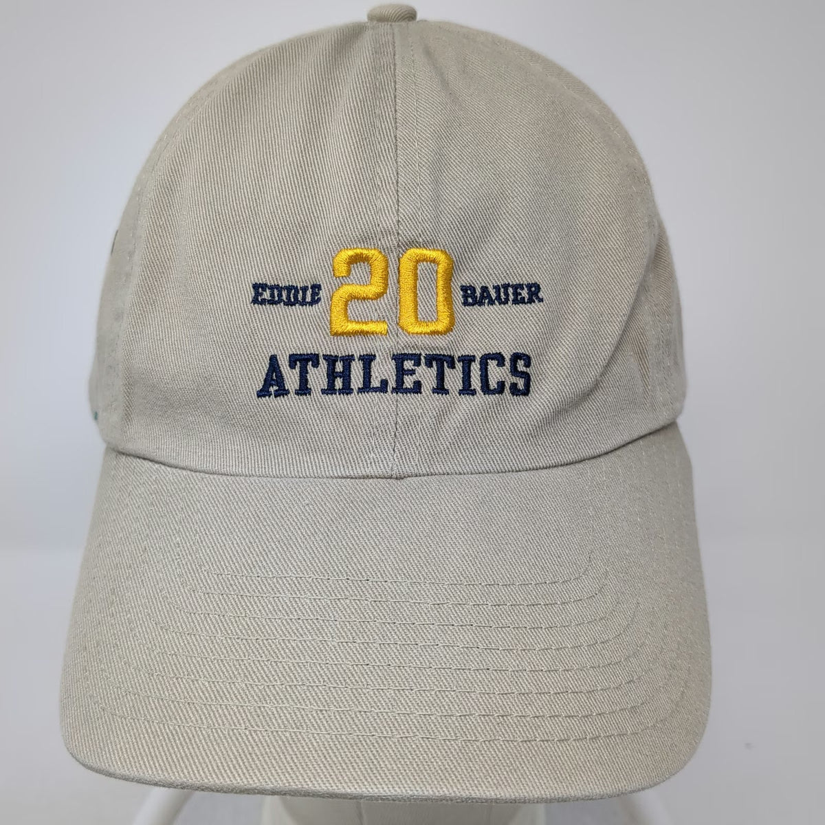 Eddie Bauer Baseball Cap Beige OSFM Athletics 20 Embroidered Cotton Slideback