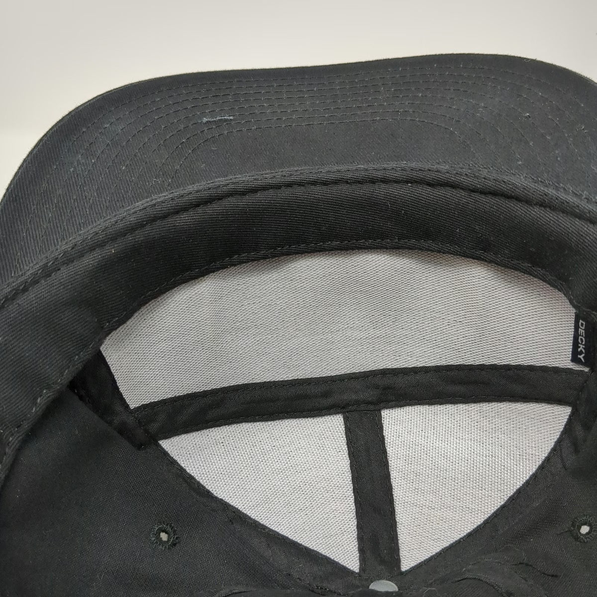 Decky 5 Panel Black Hat One Size Idaho Mountain Festival Patch Flat Brim Cap