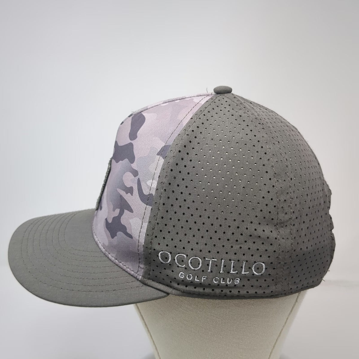 Pukka Trucker Hat Gray Black Camo Ocotillo Golf Club Snapback One Size