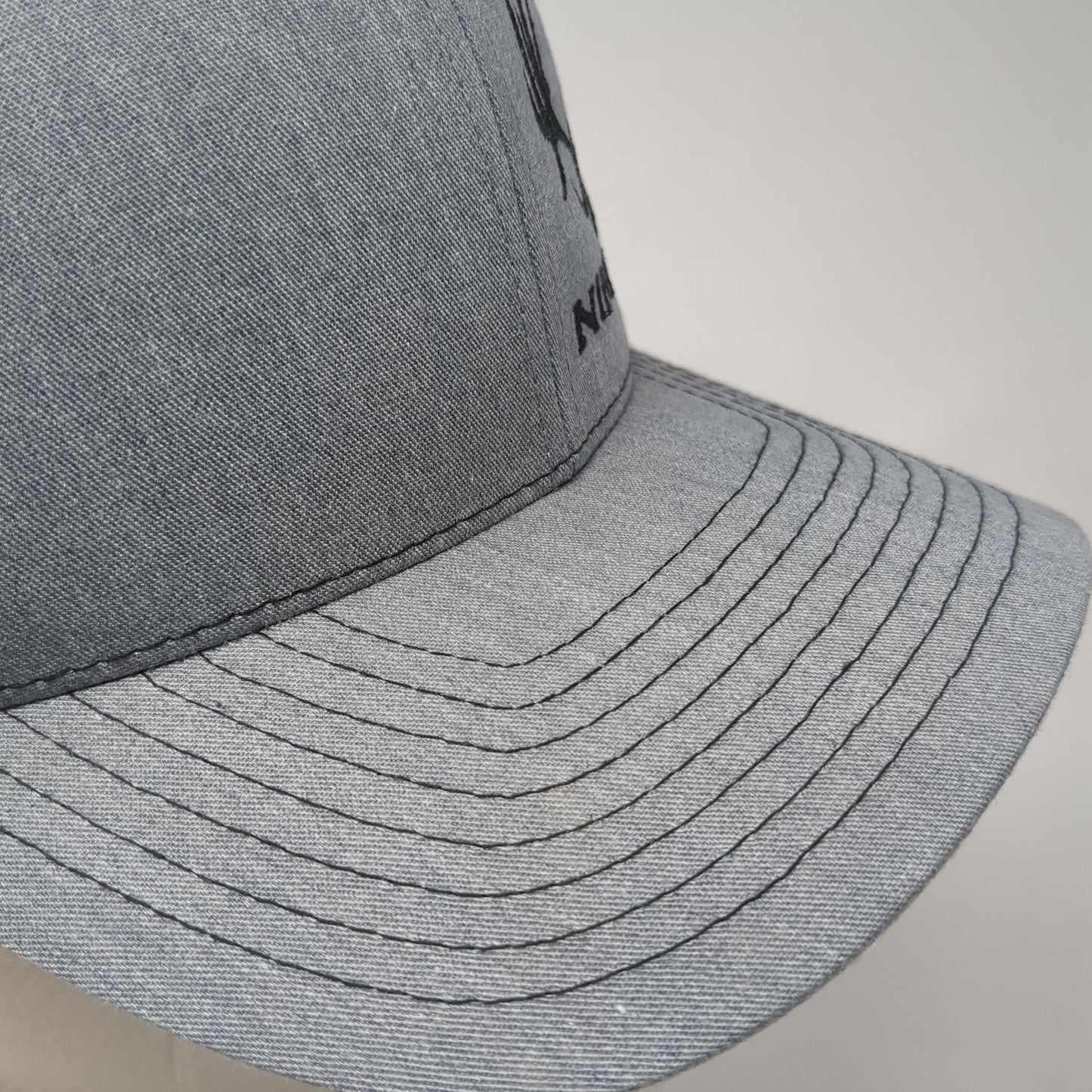Nimrod Snapback Trucker Hat Gray One Size Adjustable Mesh Back Richardson