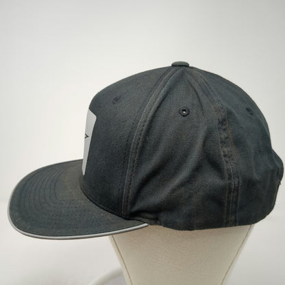 Alpinestars Snapback Hat Black One Size Logo Gray Trim 100% Cotton Adjustable