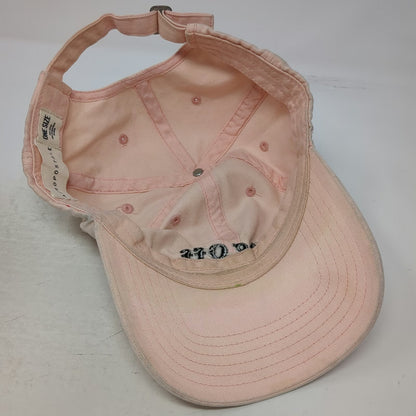 Aeropostale Baseball Cap Pink One Size Log Off Embroidered Cotton Slideback Hat