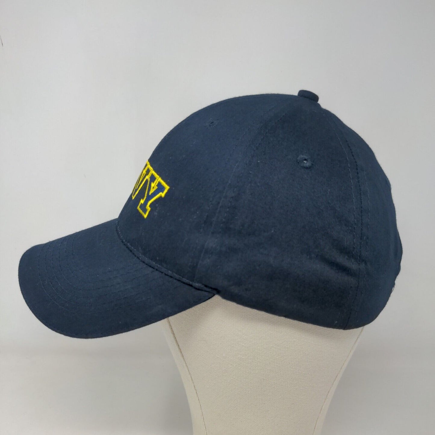 Eagle Crest Men's Strapback Hat Blue Size OSFM Embroidered Navy Logo 100% Cotton