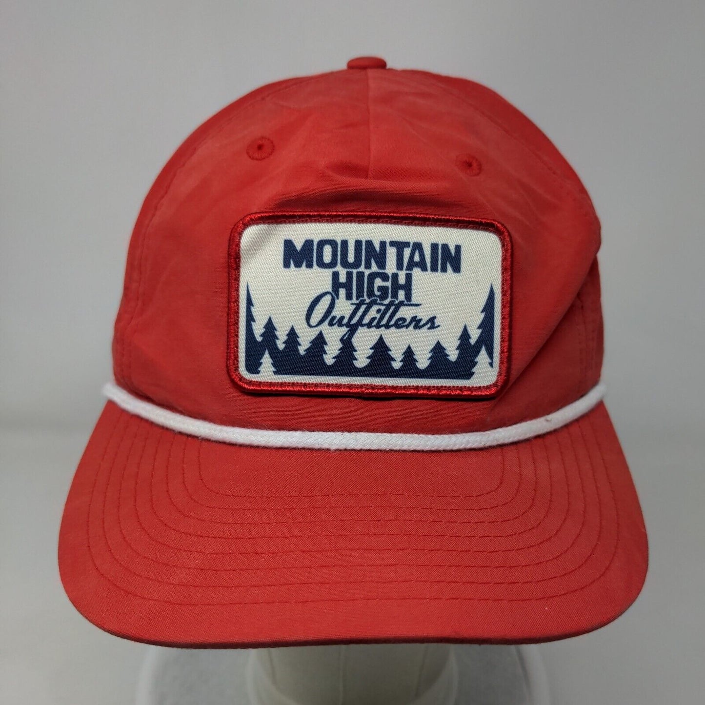 Mountain High Outfitters Snapback Rope Trucker Hat Red One Size Richardson