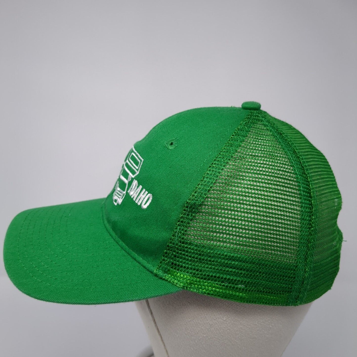 Reclaim Idaho Snapback Mesh Back Trucker Hat Green One Size Embroidered