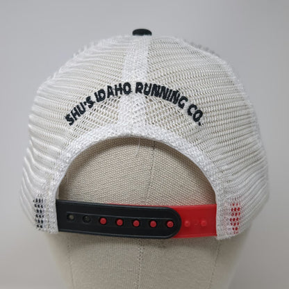 Saucony Trucker Hat Black One Size Mesh Snapback Boco Shu's Idaho Running Co