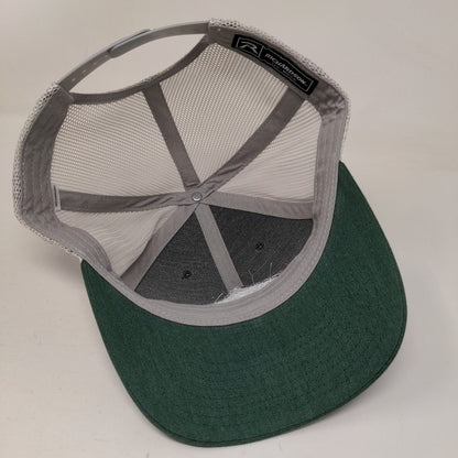 Teddyline Snapback Trucker Hat Green M/L Embroidered Mesh Back Richardson