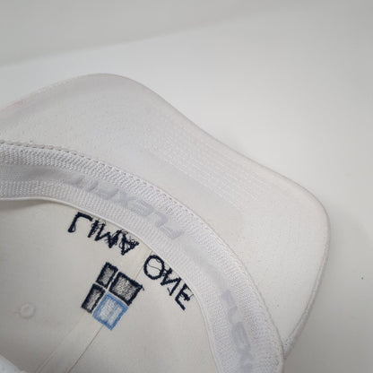 Lima One Capital Fitted Hat White L/XL Flexfit Embroidered Travis Matthew