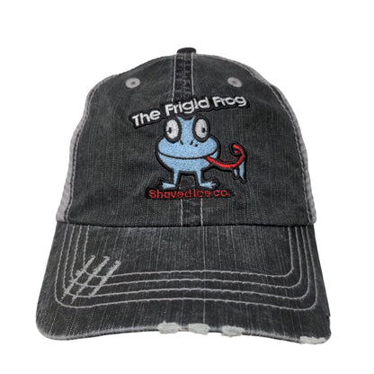 The Frigid Frog Men's Strapback Mesh Back Hat Gray OSFA Embroidered Logo