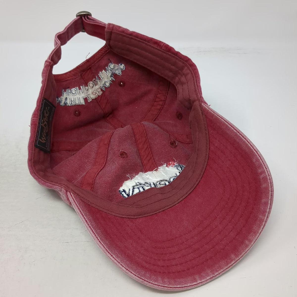 HeadShot Baseball Cap Red One Size Slideback Liberty Steakhouse Brewery Hat SC