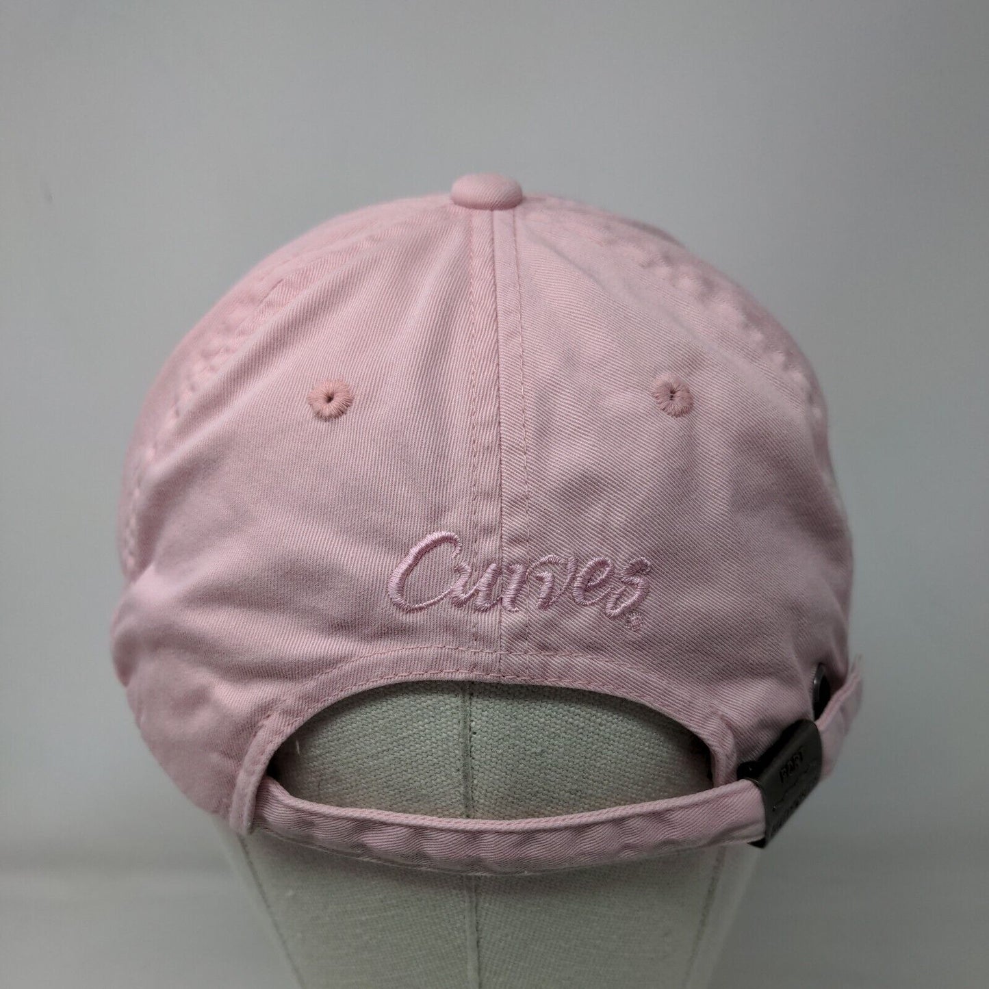 Pink Ribbon Curves Slideback Hat Pink One Size Embroidered Port Authority