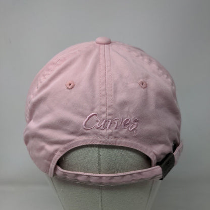Pink Ribbon Curves Slideback Hat Pink One Size Embroidered Port Authority