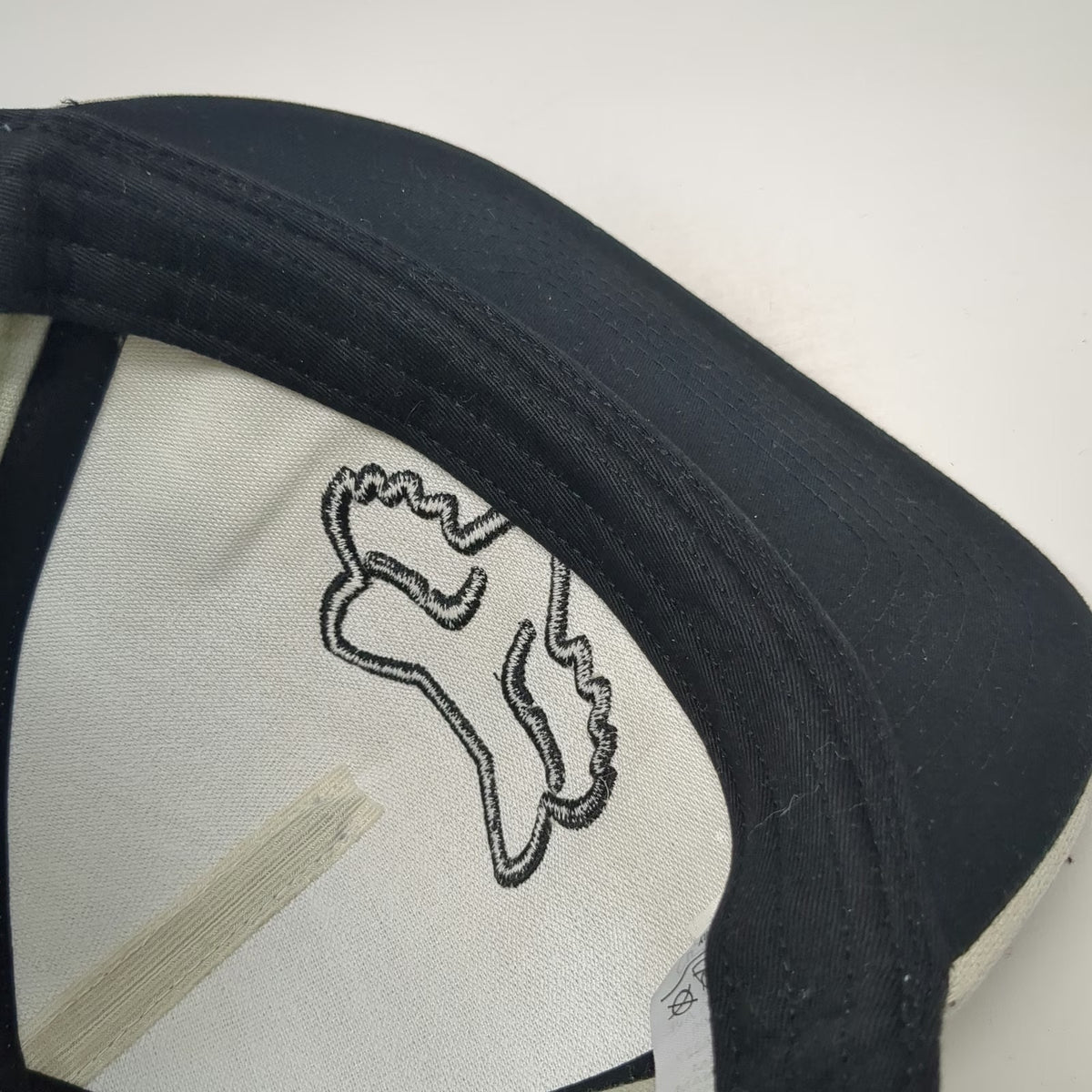 Fox 5 Panel Hat Beige One Size Snapback Embroidered Fox Head Logo Cap Motocross