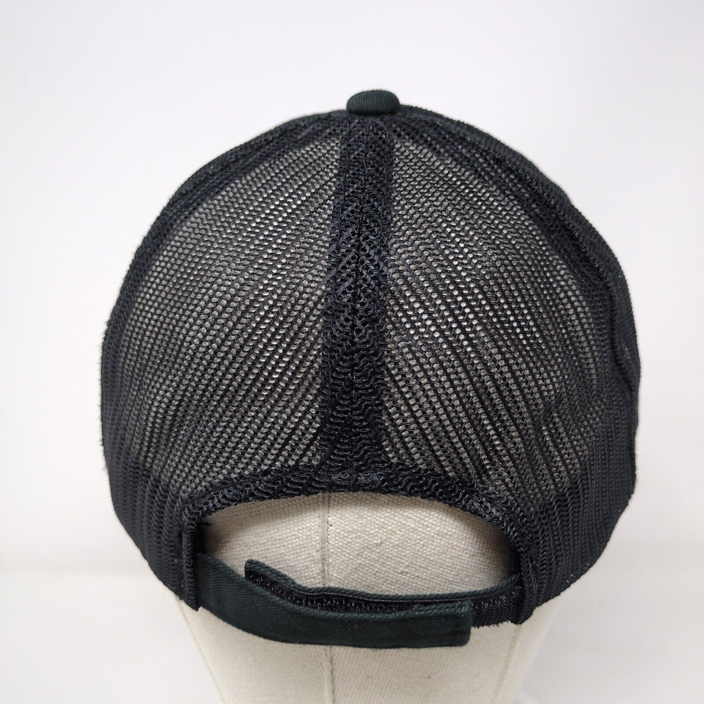 Panda Embroidery Strapback Mesh Back Trucker Hat Black OSFM Outdoor Cap