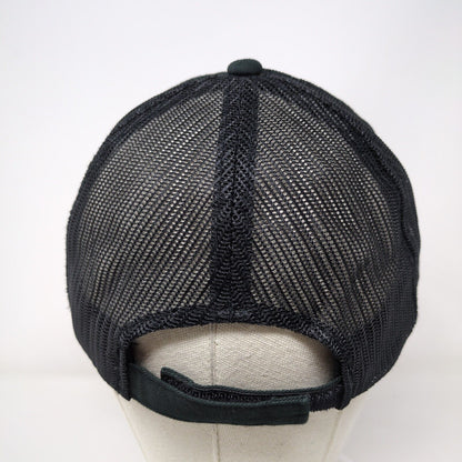 Panda Embroidery Strapback Mesh Back Trucker Hat Black OSFM Outdoor Cap