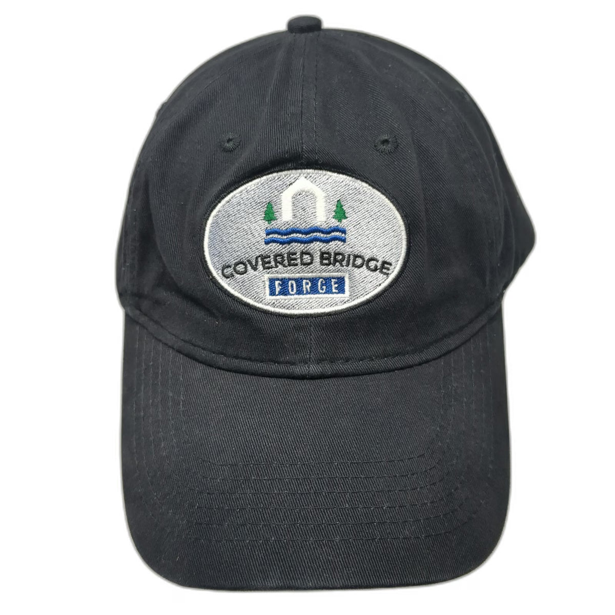 Port & Company Baseball Cap Black One Size Covered Bridge Forge Slideback Hat