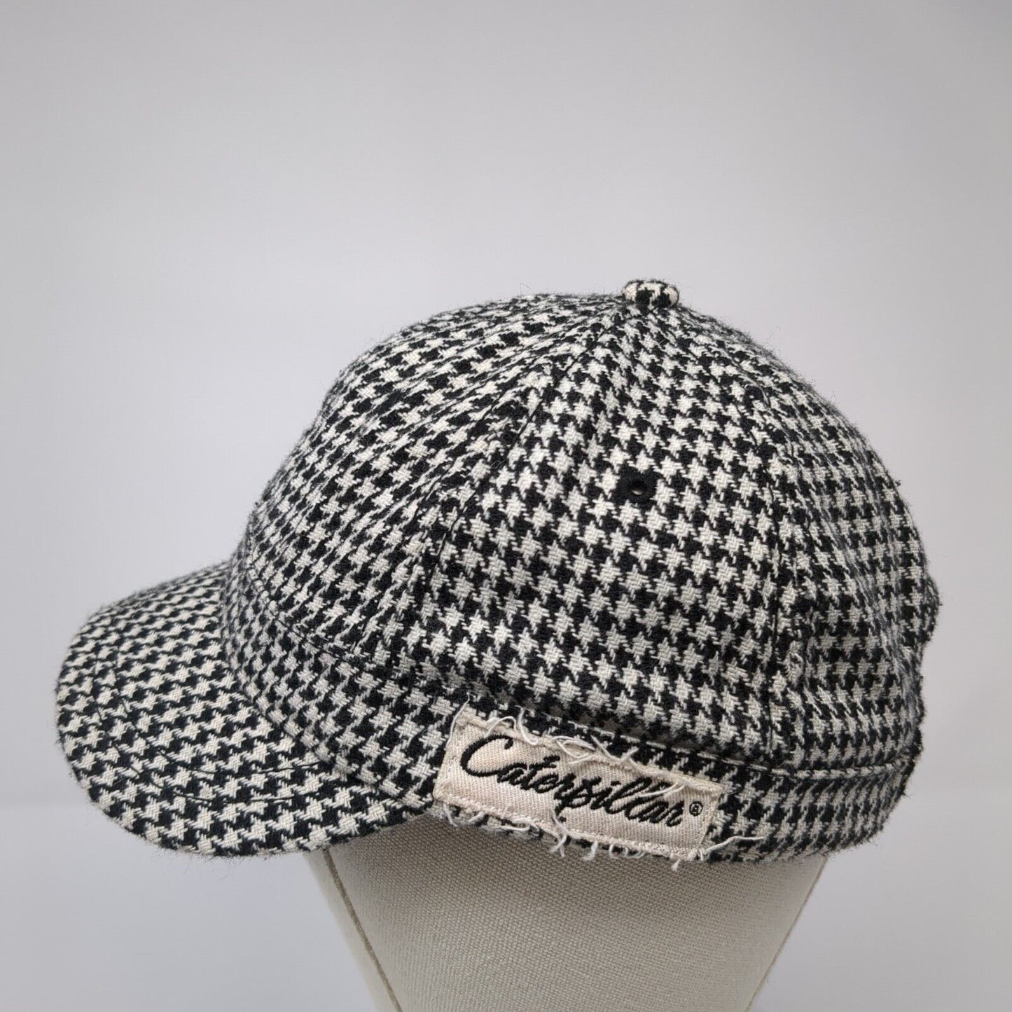 Caterpillar Slideback Hat Multicolor OS Adjustable Houndstooth Embroidered