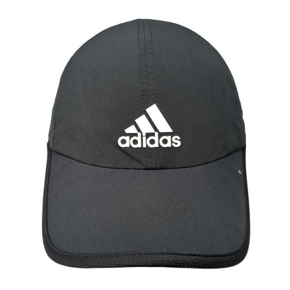 Adidas Strapback Hat Black One Size Adjustable 3 Stripes Logo Outdoor