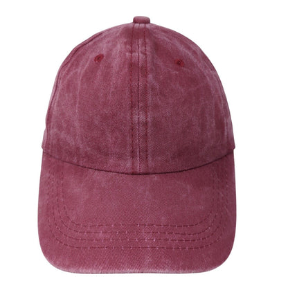Unbranded Slideback Hat Red One Size Adjustable Vented Holes 6 Panel Blank