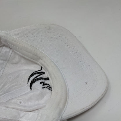 Mrs. Slideback Hat White One Size Adjustable Embroidered Vented Holes 6 Panel