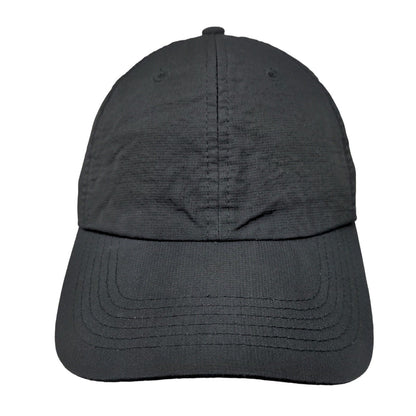 FMC Strapback Pinnacle Hat Black OSFA Embroidered Vented Holes Blank Antigua
