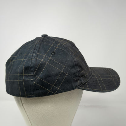 Cinch Baseball Cap Black One Size Grid Pattern Embroidered Logo Stretch Fit Hat