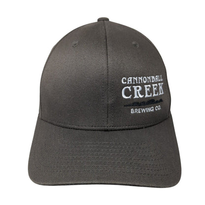 Cannonball Creek Brewing Co. Fitted Hat Brown S-M Flexfit Yupoong