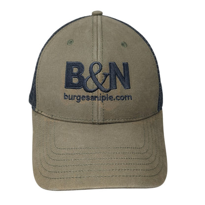 B&N Burges Sniple.com Trucker Hat Brown OS Adjustable Embroidered Mesh Back