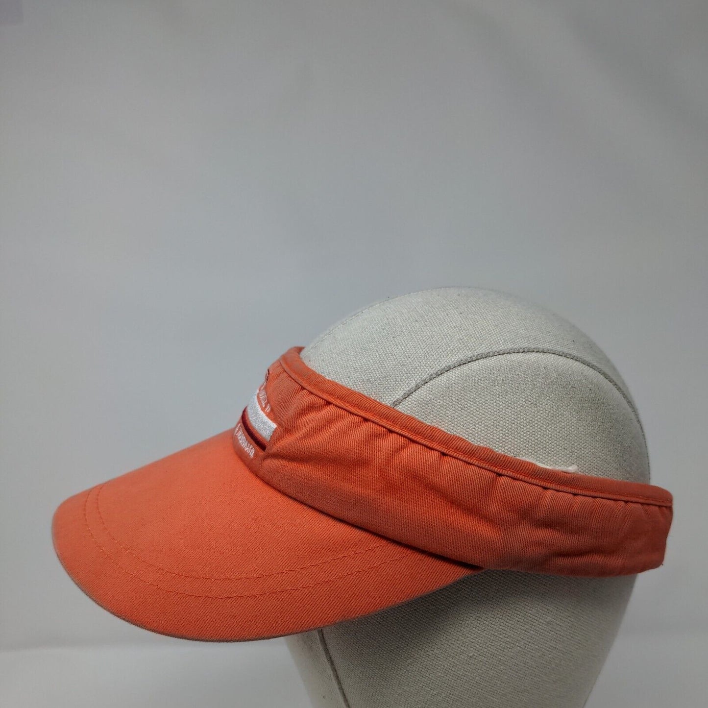 No Boundaries Strapback Sun Visor Hat Orange One Size Embroidered
