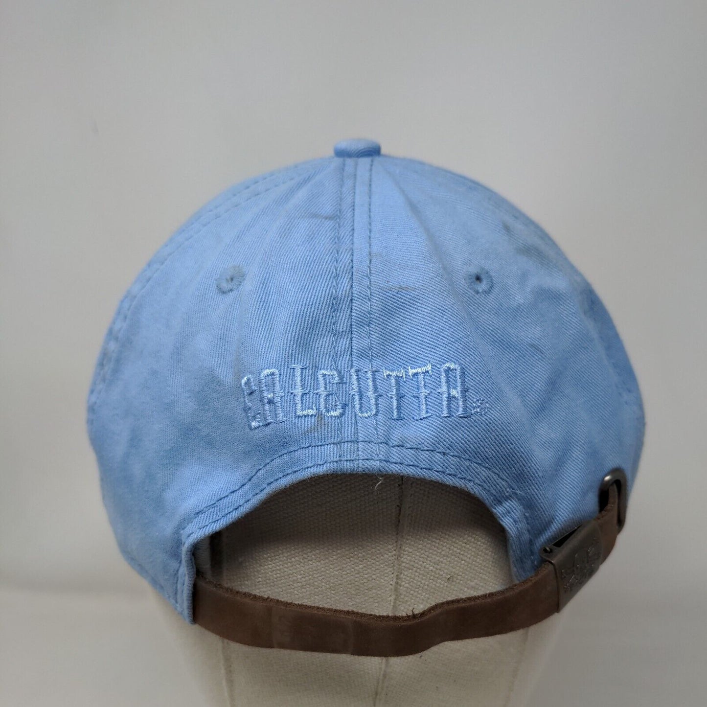 Calcutta Slideback Hat Blue OSFM Adjustable Patch Logo Vented Holes 6 Panel