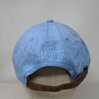 Calcutta Slideback Hat Blue OSFM Adjustable Patch Logo Vented Holes 6 Panel