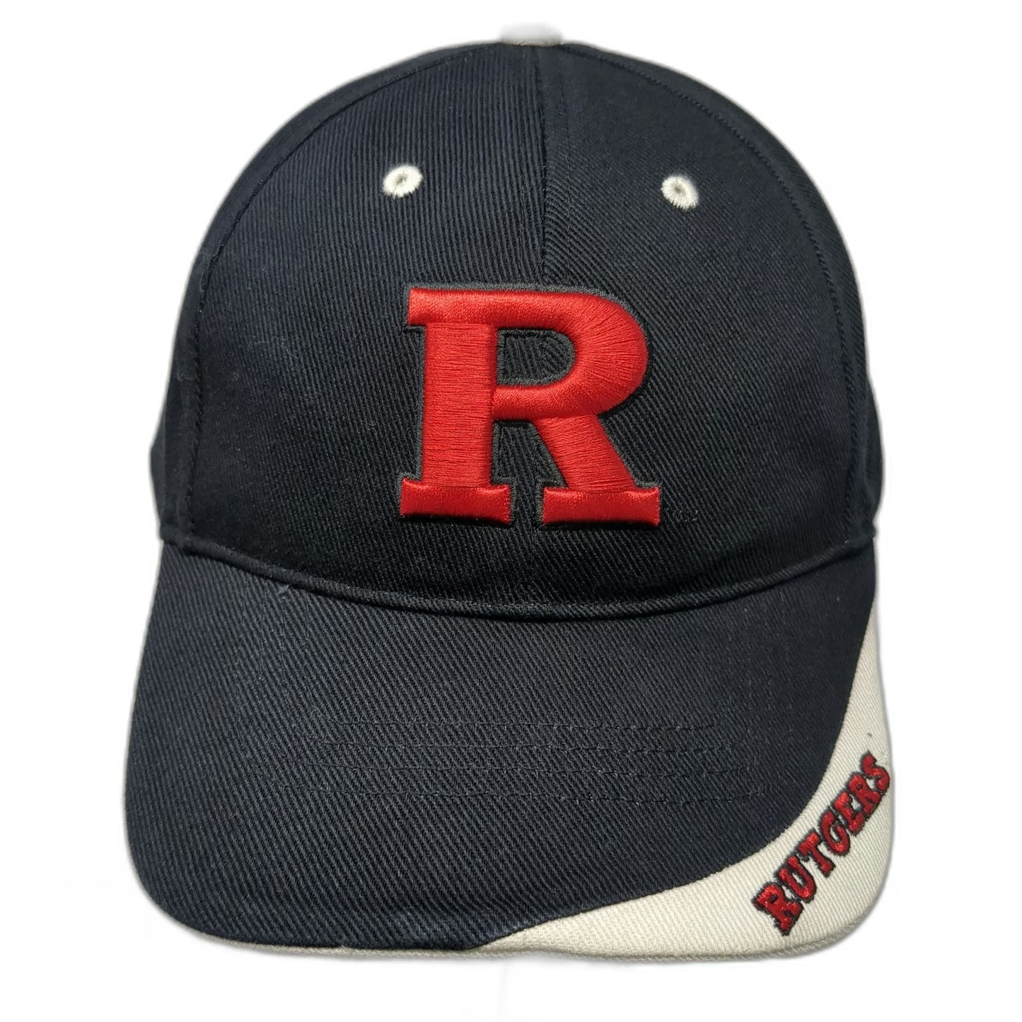 Rutgers NCAA Fan Favorite Baseball Cap Black Red White One Size Strapback Hat