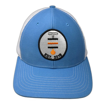 Richardson Baseball Cap Blue One Size Trucker Mesh Snapback Est 2018 Patch Hat