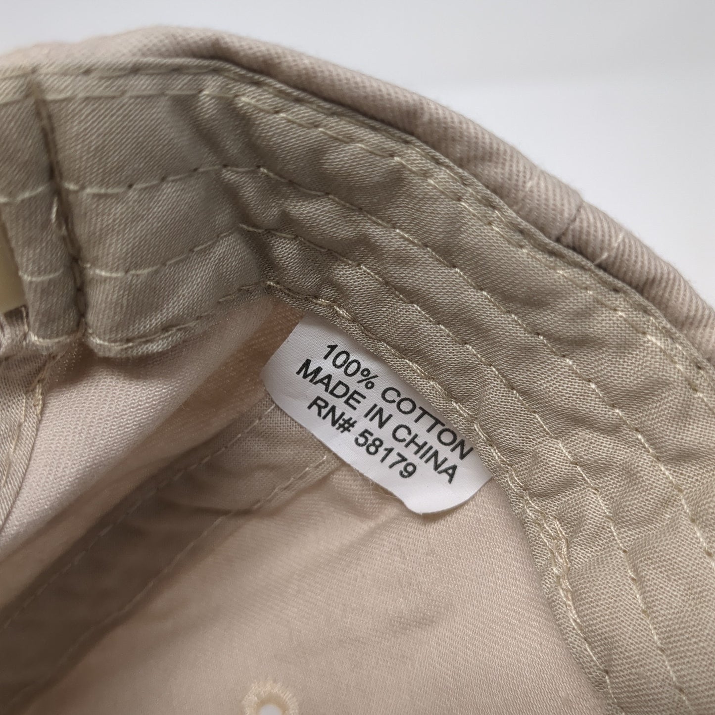 Plate Snapback Hat Beige One Size Adjustable Embroidered Vent Holes