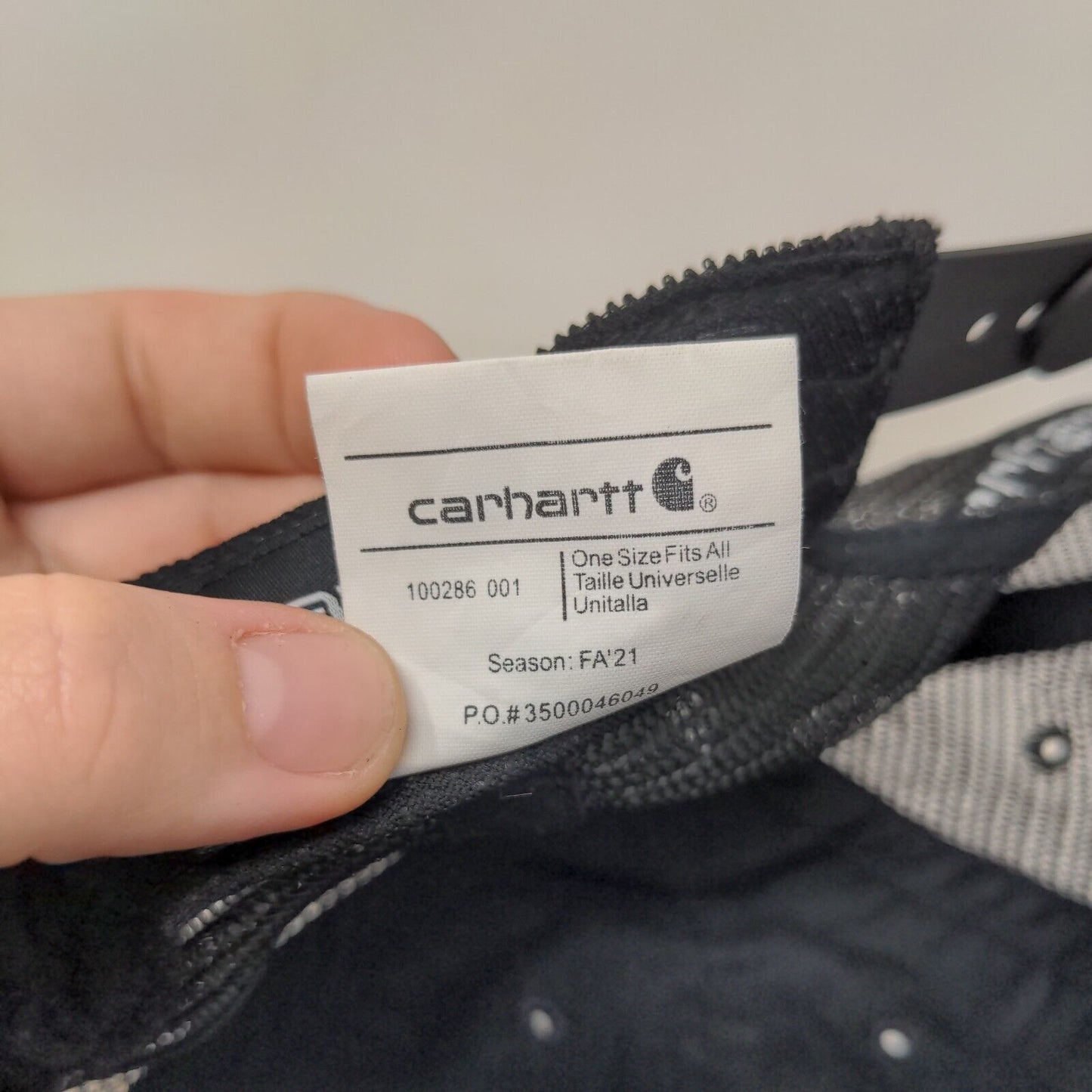 Carhartt Snapback Mesh Back Trucker Hat Black OSFA Adjustable 6 Panel