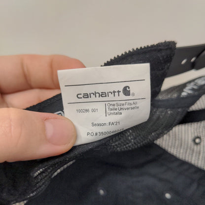 Carhartt Snapback Mesh Back Trucker Hat Black OSFA Adjustable 6 Panel