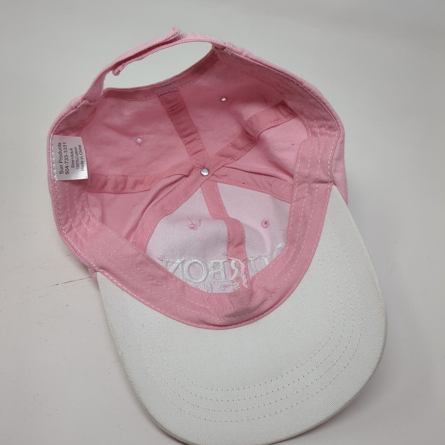 Bourbon Street New Orleans Adult Strapback Hat Pink OS Adjustable Embroidered