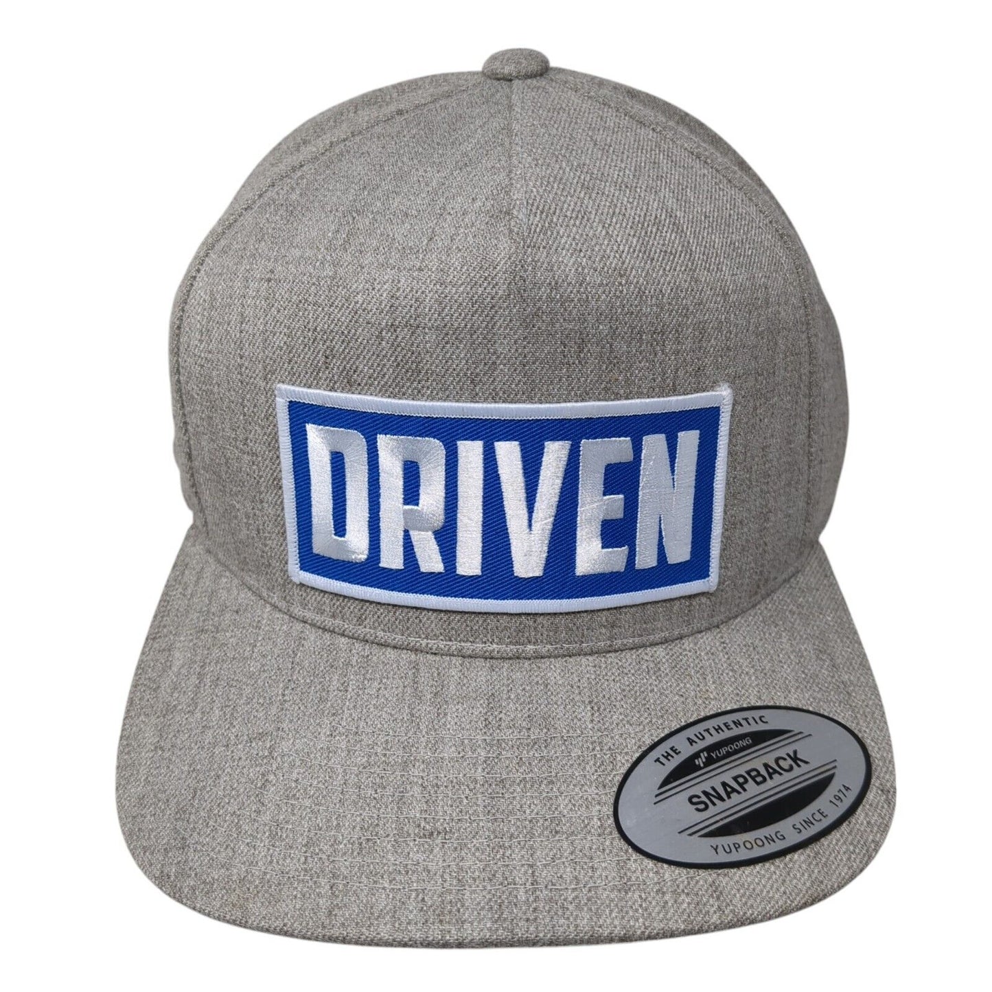 Driven Snapback Hat Gray One Size Adjustable Embroidered The Classics Yupoong