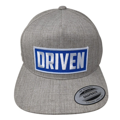 Driven Snapback Hat Gray One Size Adjustable Embroidered The Classics Yupoong