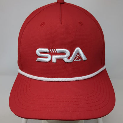 Cap America 5 Panel Red White One Size Rope Brim Snapback Polyester Logo Hat