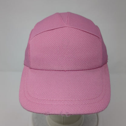Headsweats 5 Panel Cap Pink One Size Adjustable Embroidered Breathable Blank