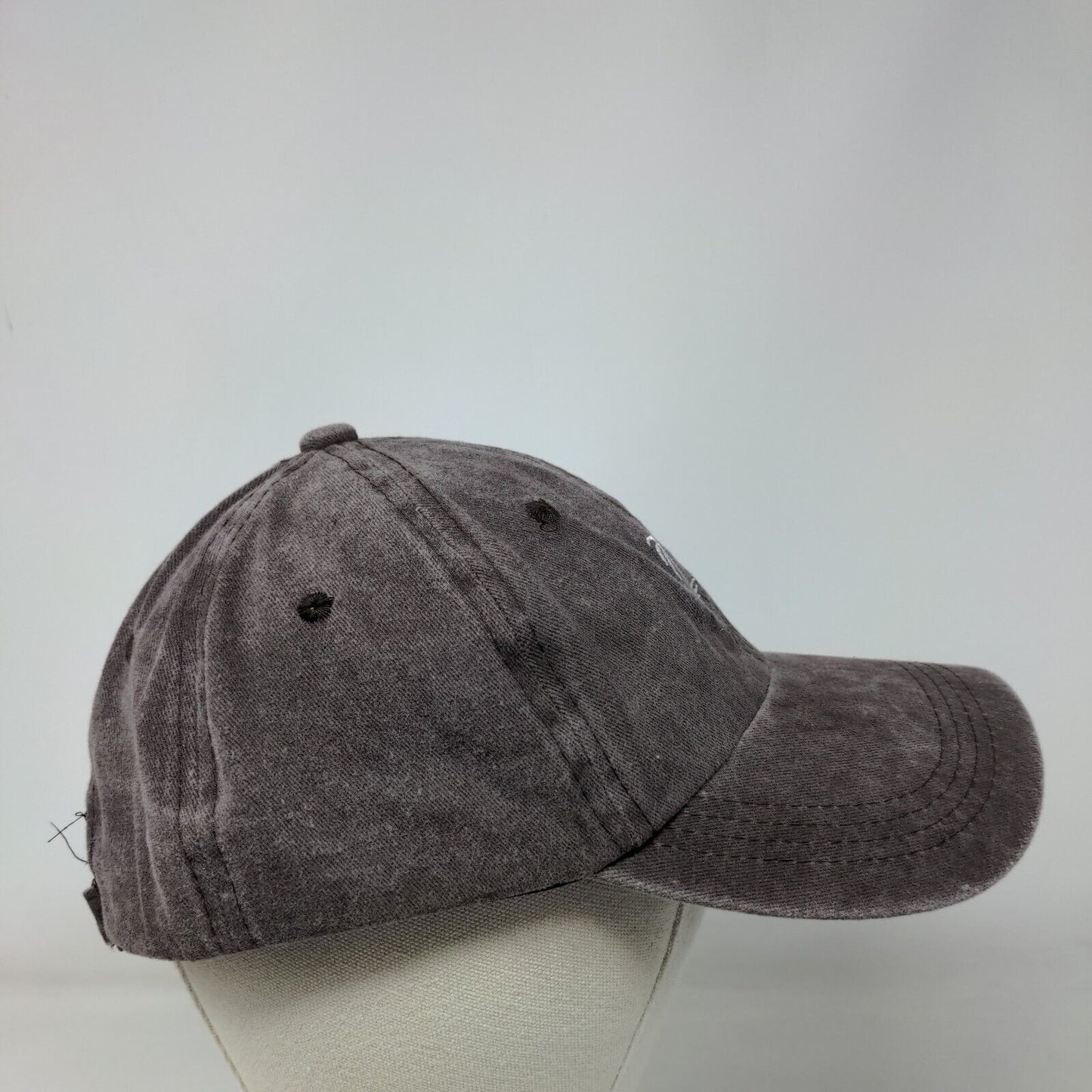 Palm Tree Slideback Hat Brown One Size Embroidered Adjustable 6 Panel