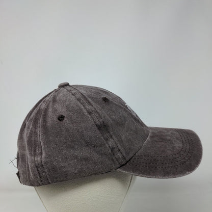 Palm Tree Slideback Hat Brown One Size Embroidered Adjustable 6 Panel