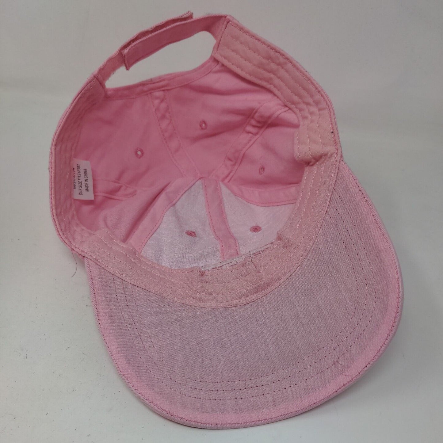 Team Realtree Women's Strapback Hat Pink OSFM Embroidered Logo 100% Cotton