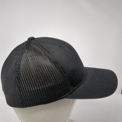 MVE 24/7 Fitted Mesh Back Trucker Hat Black L/XL Flexfit Port Authority