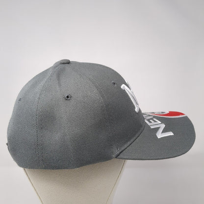 NY New York Strapback Hat Gray One Size Adjustable Embroidered 6 Panel