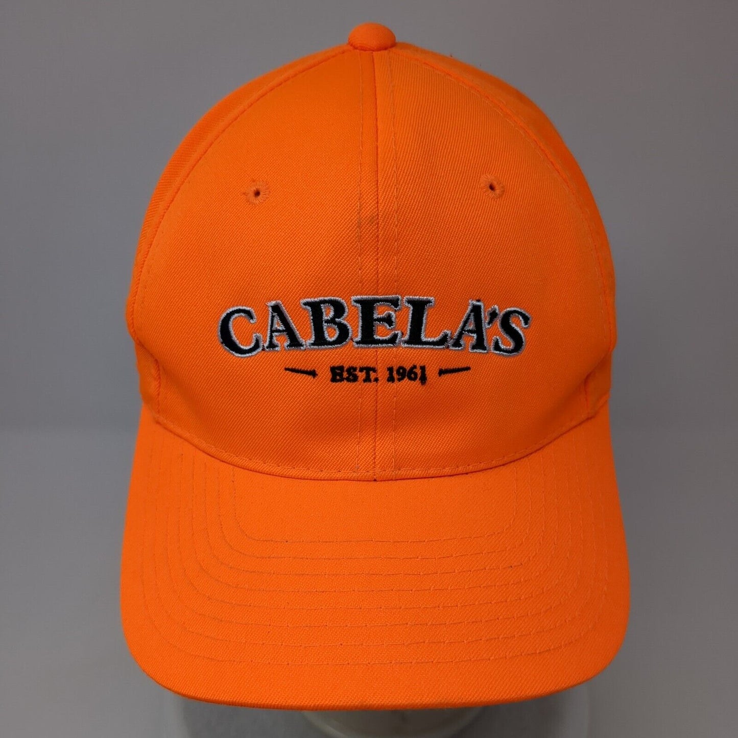 Cabela's Est. 1961 Snapback Hat Orange OS Adjustable Embroidered Outdoor Cap