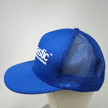 The Cincey Cap Blue Trucker Hat One Size Mastic Building Mesh Snapback Rope Cord