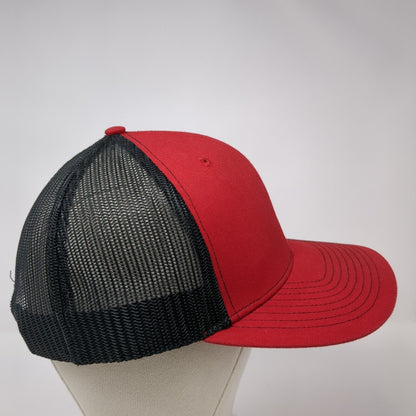 Hawkins Companies Snapback Trucker Hat Red OS Adjustable Mesh Back Richardson