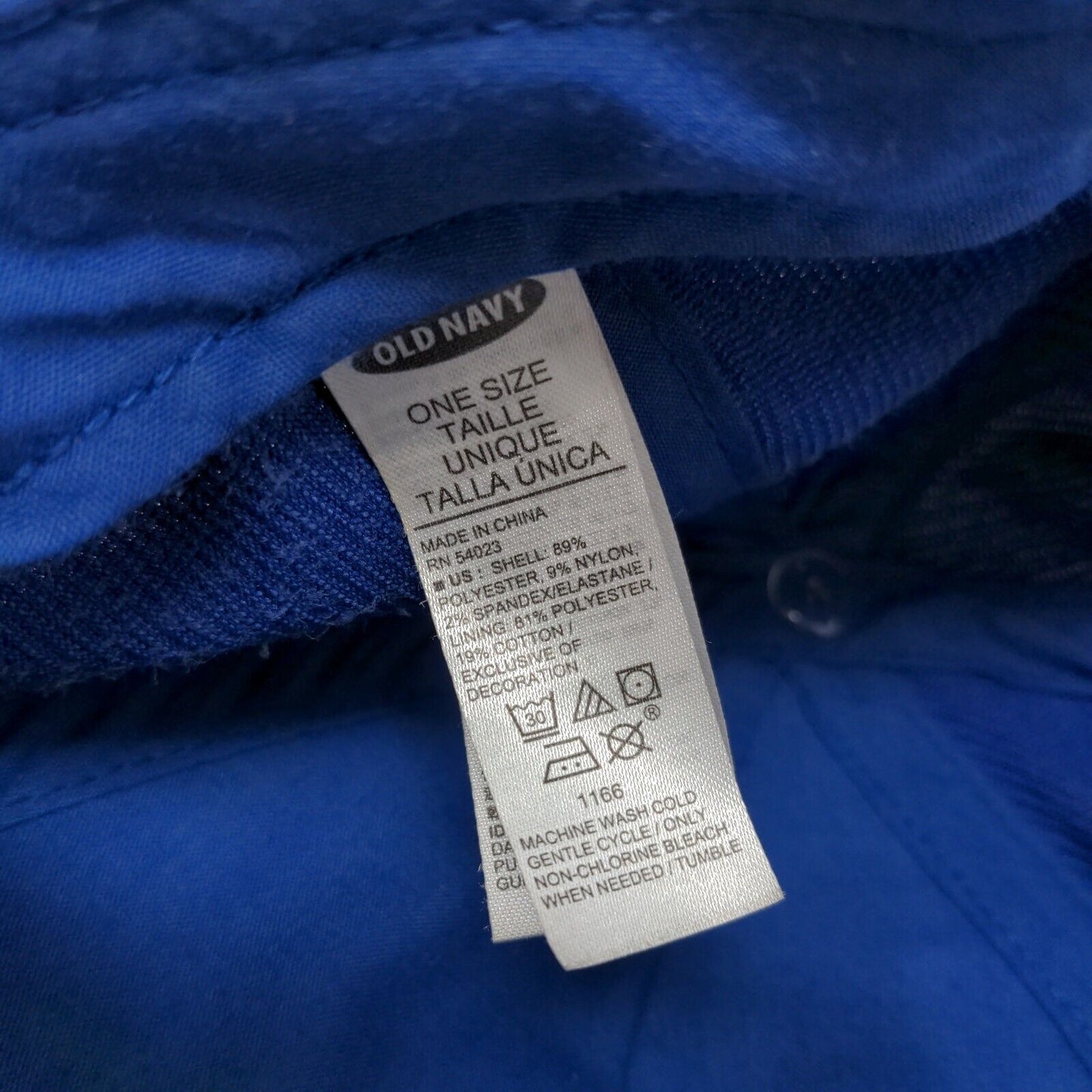 Old Navy Boy's Snapback Hat Blue Size OS Embroidered Awesome Logo Corduroy